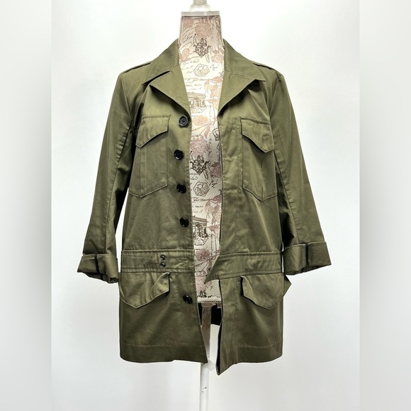 ZADIG & VOLTAIRE Olive green KALENA military style jacket size S. - Picture 9 of 15